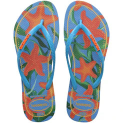 HAVAIANAS SLIM TROPICAL (TURQUESA)