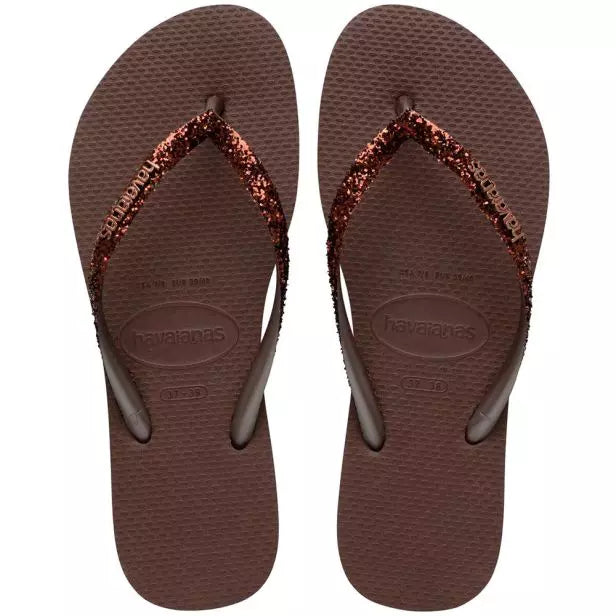 HAVAIANAS SLIM GRITTER II FC (CAFE)