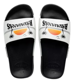 HAVAIANAS SLIDE PRINT FC 33/34 (PRETO/BRANCO)