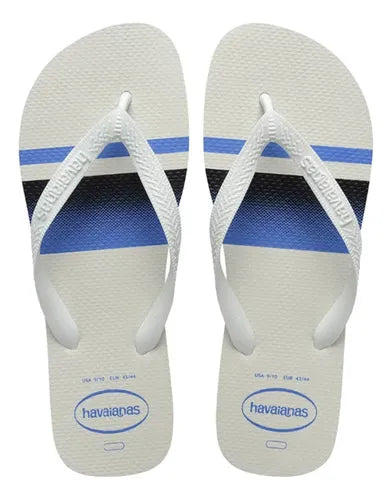HAVAIANAS TOP BASIC FC  (BRANCO/AZUL)