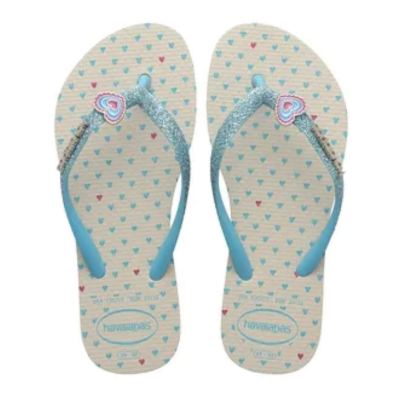 HAVAIANAS K SL GLITTER II FC (BEGE PALHA)