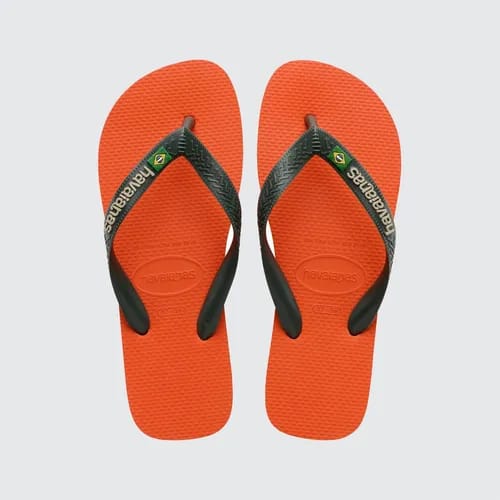 HAVAIANAS TOP BRASIL LOGO INFANTIL (LARANJA)