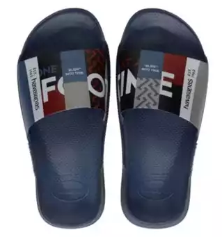 HAVAIANAS SLIDE PRINT FC 35/36 (AZUL INDIGO)