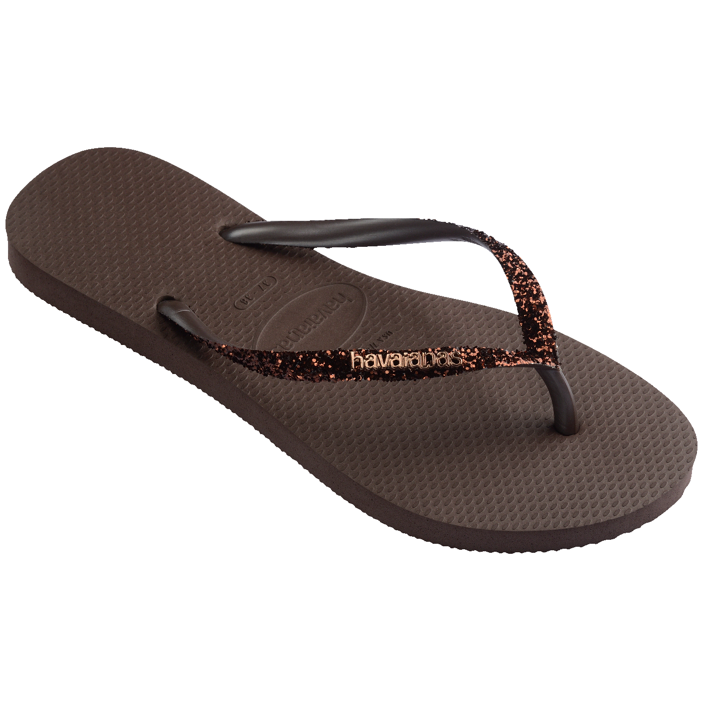 HAVAIANAS SLIM GRITTER II FC (CAFE)
