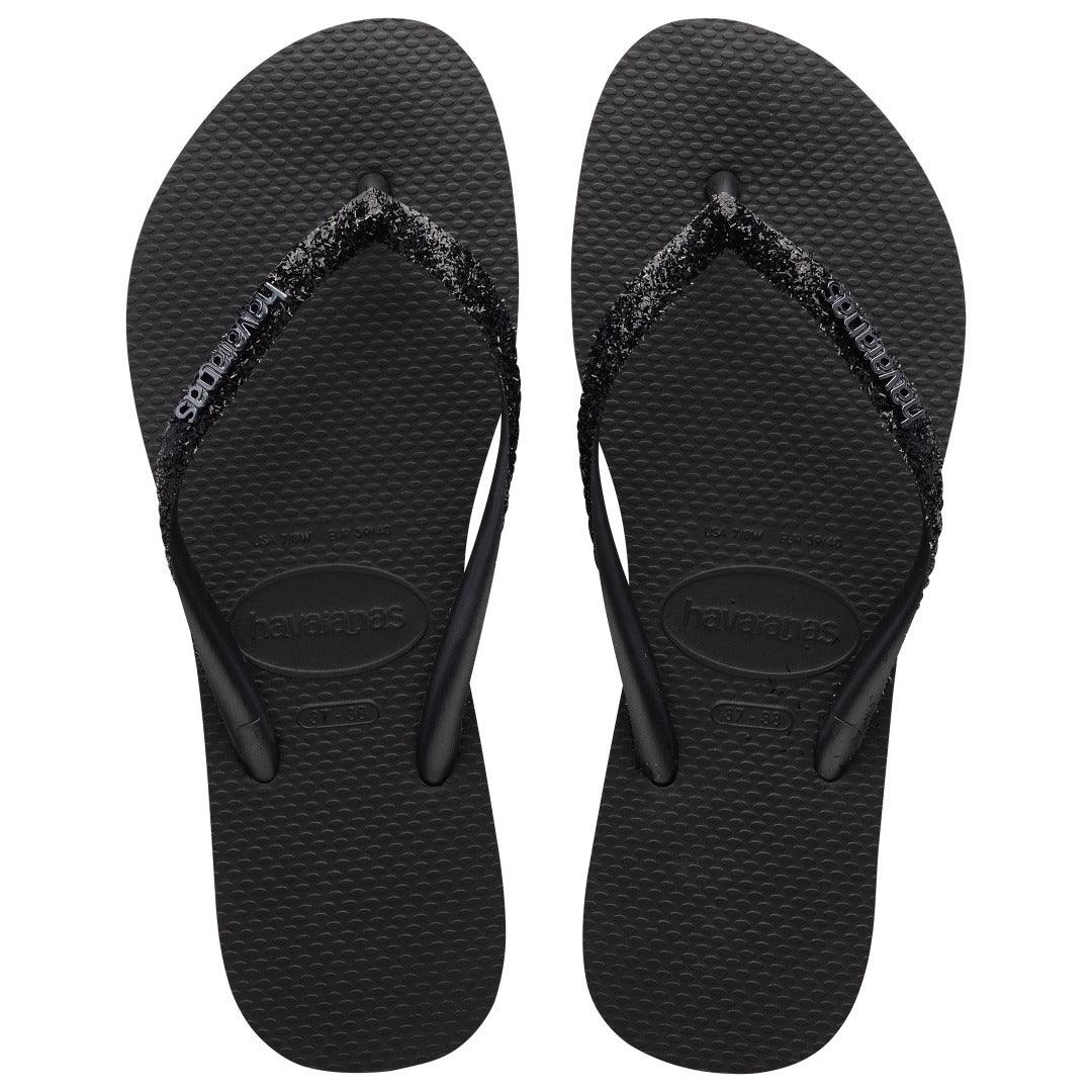 HAVAIANAS SLIM GLITTER II FC PRETO