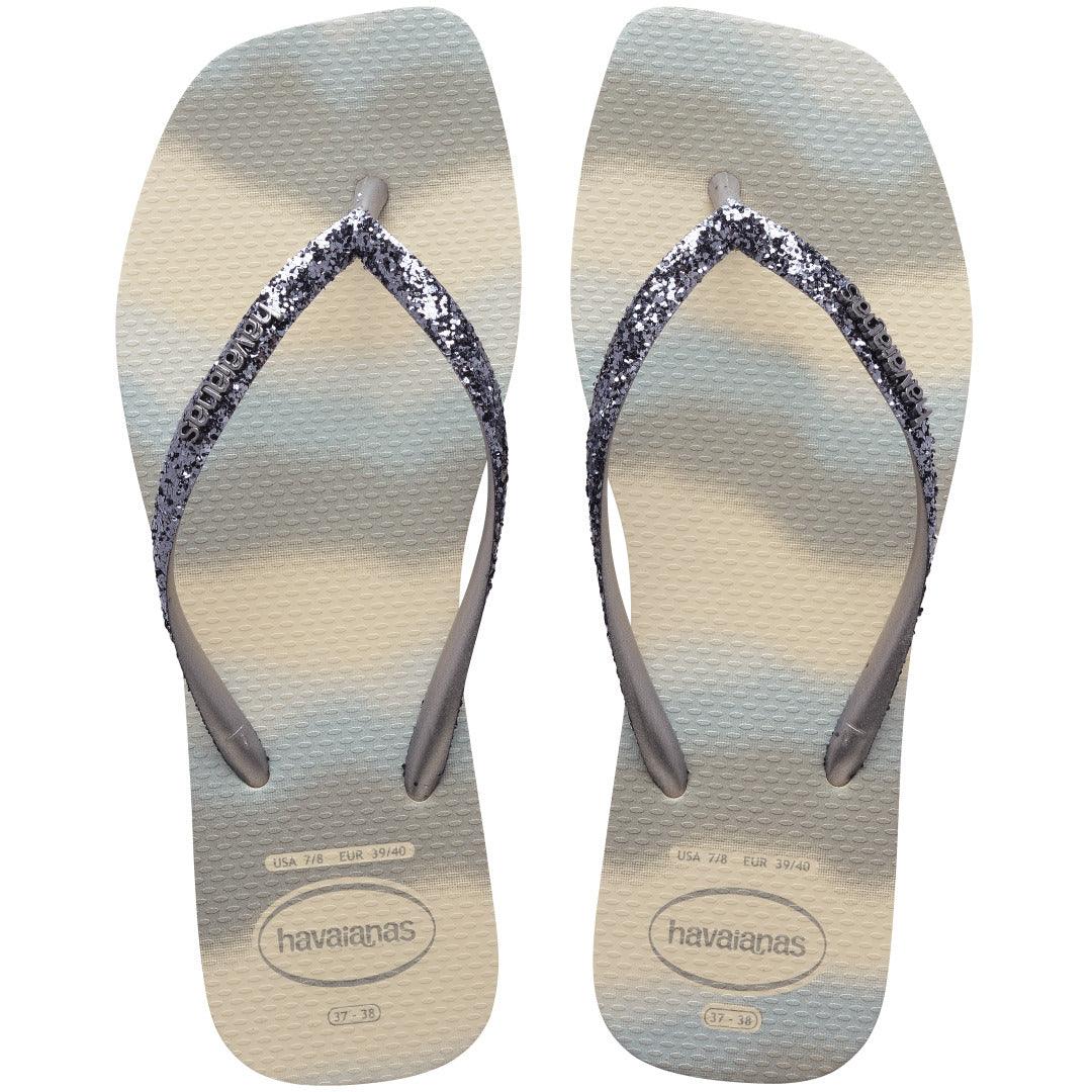 HAVAIANAS SLSQ GLT PRT FC BEGE PALHA/PRATA